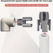 Resim 1 Adet 2'si-1 Arada Entegre Boru Diş Açıcı - İç ve Dış Dişler için Çift Fonksiyonlu Kesici, Dayanıklı Metal Yapı ile Standart Dişler, Hızlı ve Hassas Tesisat Tamir Aleti, Diş Onarım Aracı 