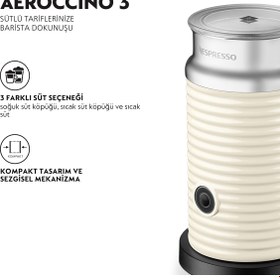Resim Nespresso Aeroccino 3 Süt Köpürtücü, Beyaz 