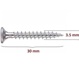 Resim Sunta Vidası 3,5x30 Çinko 100 Adet 