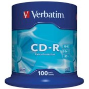 Resim Verbatim CD-R 700MB 80 Dakika 52X Hızında 100'lü Cakebox 43411 