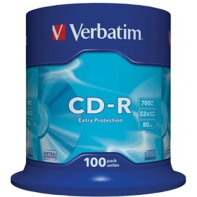 Resim Verbatim CD-R 700MB 80 Dakika 52X Hızında 100'lü Cakebox 43411 