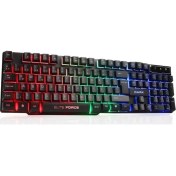Resim Dark Elite Force GK1000 Mekanik Hisli Rainbow Aydınlatmalı Türkçe Q Oyuncu Klavyesi 