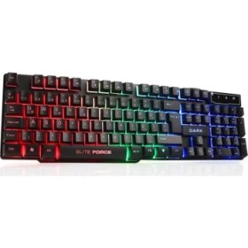 Resim Dark Elite Force GK1000 Mekanik Hisli Rainbow Aydınlatmalı Türkçe Q Oyuncu Klavyesi 
