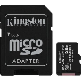 Resim Kıngston SDCS2/128GB CL10 100MB/S Microsd (Sd Adaptörlü) 