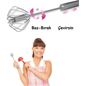 Resim Özbience Hızlı ve Kolay Karıştırma Sağlayan Otomatik Metal Çırpıcı 