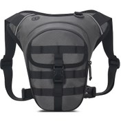 Resim Jeehugo Motosiklet Seyahat Bant Çantası Gri - Su Geçirmez 15x9x28cm - Geniş Kapasite - Ayarlanabilir 60-150cm - Havalandırıcı - Yansıtıcı Çizgi Gri 