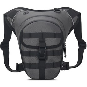 Resim Maiyame Gri Renkli Polyester Motosiklet Bacak Çantası - 15x9x28 Cm Boyutlarında Gri 