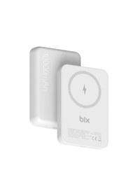 Resim Bix PB112 10000 mAh 15 W Kablosuz Şarj Destekli Powerbank Beyaz 