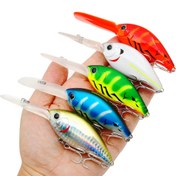 Resim 1 Adet Premium Kancalı Balık Yemi - 0.86 oz, 11.99 cm Gerçekçi Balık Tasarımı, Üçlü Kanca ve Bölünmüş Halka ile Tatlısu ve Tuzlu Su Balığı Avı için Çoklu Balık Türleri | Akıcı Balıkçılık Yemsiği | Keskin Üçlü Kancalar 