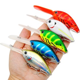 Resim 1 Adet Premium Kancalı Balık Yemi - 0.86 oz, 11.99 cm Gerçekçi Balık Tasarımı, Üçlü Kanca ve Bölünmüş Halka ile Tatlısu ve Tuzlu Su Balığı Avı için Çoklu Balık Türleri | Akıcı Balıkçılık Yemsiği | Keskin Üçlü Kancalar 