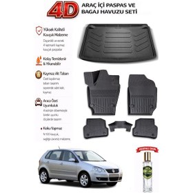 Resim Volkswagen Polo 2008 Model Araca Özel Kokusuz Paspas Takımı + Bagaj Havuzu 
