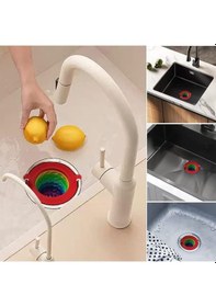 Resim Ayt Sunup Renkli Mutfak Lavabo Süzgeci Drenaj Mutfak Gider Süzgeç 