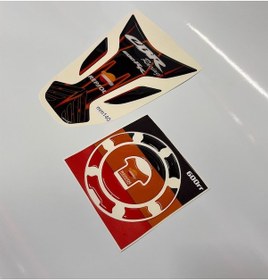 Resim Honda CBR 600RR Depo ve Depo Kapağı Tank Pad Damla Sticker Modeli 