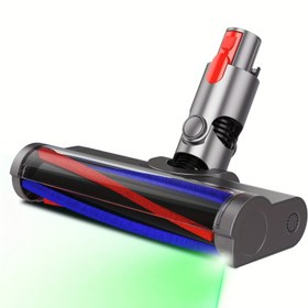 Resim V7, V8, V10, V11, V15 için Yeşil LED Vakum Temizleyici Fırça Başlığı Ek Parçası - Geliştirilmiş Emişli Döneb 