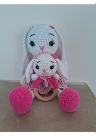 Resim Amigurumi Tavşan İkili Set Oyuncak 