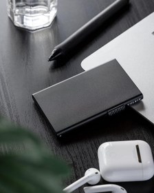Resim RFID Korumalı Pop Up Kartlık Erkek Cüzdanı 7 Kart Kapasiteli Slim Tasarım - Siyah 