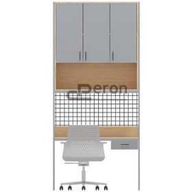 Resim Depo Personel Masası - beyaz (Ral 9003) / meşe/gri / 140cm 