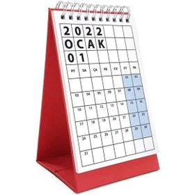 Resim 2026 Masa Takvimi Kırmızı 