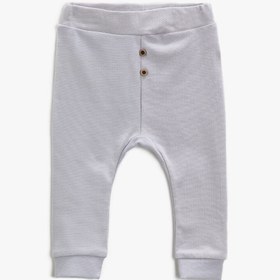 Resim Erkek Bebek Bibaby Jogger Eşofman Altı Süs Düğmeli Pamuklu 