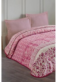 Resim Taç Kristal Çift Kişilik Battaniye Kayla Pembe Pembe 