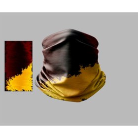 Resim Buffalo Sarı Kırmızı Tasarımlı Motorcu Çok Amaçlı Outdoor Boyunluk Unisex Bandana 