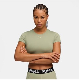 Resim Puma Strong Tee - Short Yeşil Kadın Crop T-shirt 52680582 Yeşil 