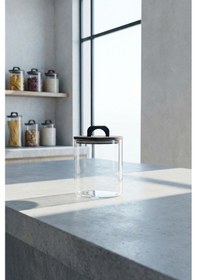 Resim Acar Calix Akasya Kapaklı Kavanoz - 2200 Ml Şeffaf/kahverengi 