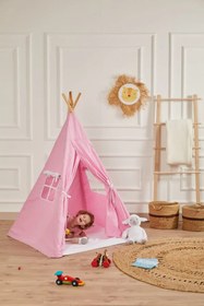 Resim Kızılderili Çocuk Oyun Çadırı - Pembe 