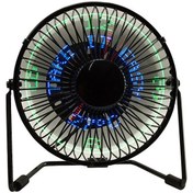 Resim Powermaster 17448 6" Ledli Tarih/Derece/Saat Göstergeli Masaüstü Metal Usb Fan Casadora