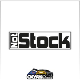 Resim OkyayWorks Not Stock Sticker - Siyah 