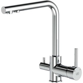 Resim Gpd Espina Arıtma Çıkışlı Çift Akım Eviye Bataryası Krom 