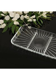 Resim Paşabahçe Elegant Dikdörtgen Bölmeli Cam Kayık Tabak 27x16 Cm 54983 Şeffaf 