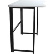 Resim Metallica Concept Delta Katlanabilir Beyaz Çalışma Masası Bilgisayar Masası Çizim Masası Beyaz - Siyah Ayak Beyaz - Siyah 