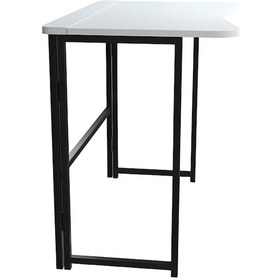 Resim Metallica Concept Delta Katlanabilir Beyaz Çalışma Masası Bilgisayar Masası Çizim Masası Beyaz - Siyah Ayak Beyaz - Siyah 