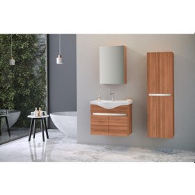 Resim Orka Dinar/Enez 40 Cm Teak Banyo Boy Çamaşır Dolabı Diğer 