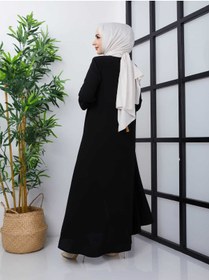 Resim SARİAL GİYİM Yeni Sezon Mevlana Ferace Kolları Özel Lastikli Yazlık Iç Göstermez Tesettür 