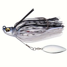 Resim 1 adet Gerçekçi Silikon Balıkçılık Etek Jig, Söğüt Bıçağı & Yabani Ot Koruyucu - Gerçekçi Balık Tasarımı, Dayanıklı Malzeme, Tatlısu & Tuzlu Su Balıkçılığı için İdeal, Balıkçılık için Silikon Yemler 