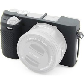 Resim Sanger A6300 Sony Fotoğraf Makinesi Silikon Kılıf Siyah 