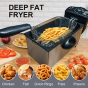 Resim Küçük Elektrikli Kızartma Tenceresi Tek Döner Kızartma Tenceresi Ev ve İş Kullanımı İçin Uygun, Patates Kızartması, Tavuk ve Şish İçin Kızartabilir, Pilsiz 