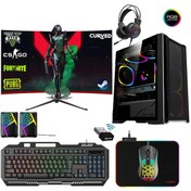 Resim Xaser XSR188 i5-4590 16 GB 512 GB SSD 8 GB RX580 24" Curved Monitör Oyun Bilgisayarı 