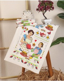 Resim En Güzel Mutfak Havlusu Modeli 3'lü Mother And Daughter 