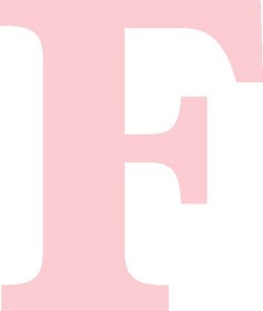 Resim Karton Harf Banner Pembe F 