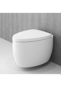 Resim Bocchi Etna Asma Klozet Kanallı Parlak Beyaz Kapak Dahil 1116-001 