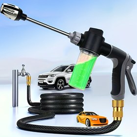 Resim Yumuşak Tabanca ile Yüksek Basınçlı Yıkama Makinesi - Uzun Saplı Püskürtme Tabancası, Arabalar, Kamyonlar, SUV'lar, Bahçe ve Dış Mekan Temizliği için Dayanıklı Plastik, Rahat Kullanım için Ergonomik Tasarım, Araba Yıkama Aksesuarları, Verimli Temizleme Aracı, Pil Olmadan 