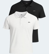 Resim Slazenger SLOAN 2 li Set Erkek Tişört Beyaz - Siyah 