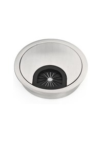 Resim Symbee 60mm Delikli Çinko Alaşım Kablo Kapağı - Bilgisayar Masası İçin Kalınlaştırılmış Kablo Kutusu 