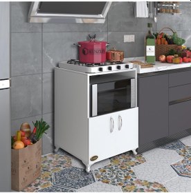 Resim Kenzlife ocak dolabı aysu byz 85*60*57 mutfak modül mini fırın mi 