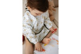 Resim Oh la la Koala For Little Ones Avokado Uzun Kollu Sıvı Geçirmez Aktivite Önlük (6-36 Ay) 
