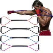 Resim 8 Şeklinde Direnç Bantları Seti Boks Antrenmanı İçin, TPE Malzeme, Şarj Edilemeyen, Erkekler ve Kadınlar İçin, Açık Hava Fitness, Karate, Kickboks, Kapalı Egzersiz, Bacak ve Kol Güç Antrenmanı, Yoga ve Pilates, Ev Egzersizi İçin Çok Yönlü, Güç/Hız/Çevikliği Artırır, Paskalya, Ramazan, Bağımsızlık Günü, Noel, Cadılar Bayramı İçin Uygundur - Kırmızı/Siyah/Mavi 