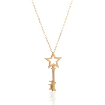 Sirius Pırlanta Taşlı Dilek Anahtarı Kolye 0841P0001